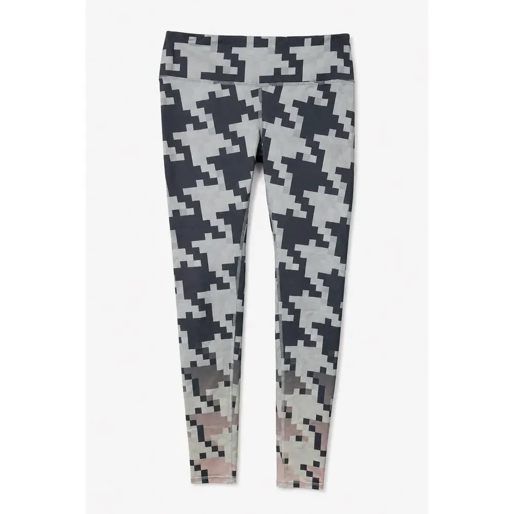 ALO‎ Yoga Airbrush Pixel Leggings Women Small Gray Pink Camo Pilates 29 Inseam